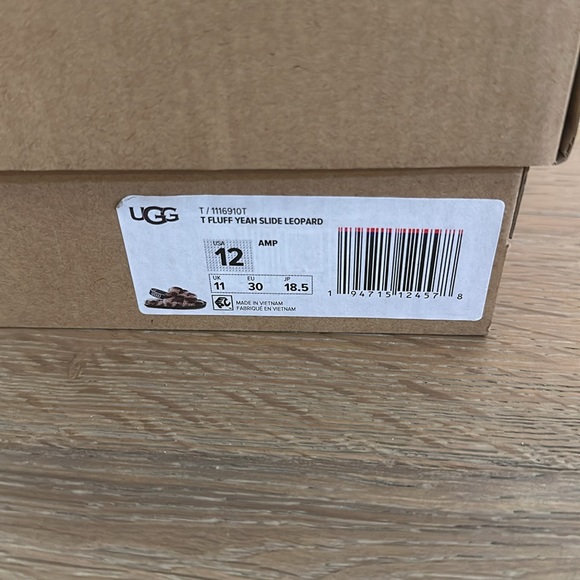 NIB TODDLER FLUFF LEOPARD SLIDE - Picture 7 of 7